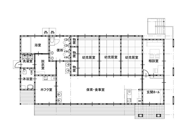 幼児棟1階平面図